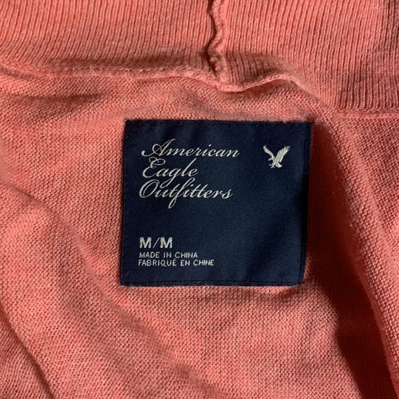 American Eagle women’s cardigan, size Medium, coral - Picture 2 of 3